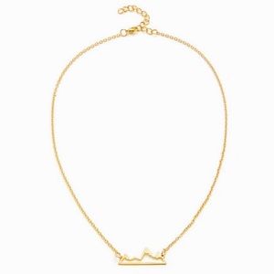 NEW Gold Mountain Dainty Short Charm Necklace